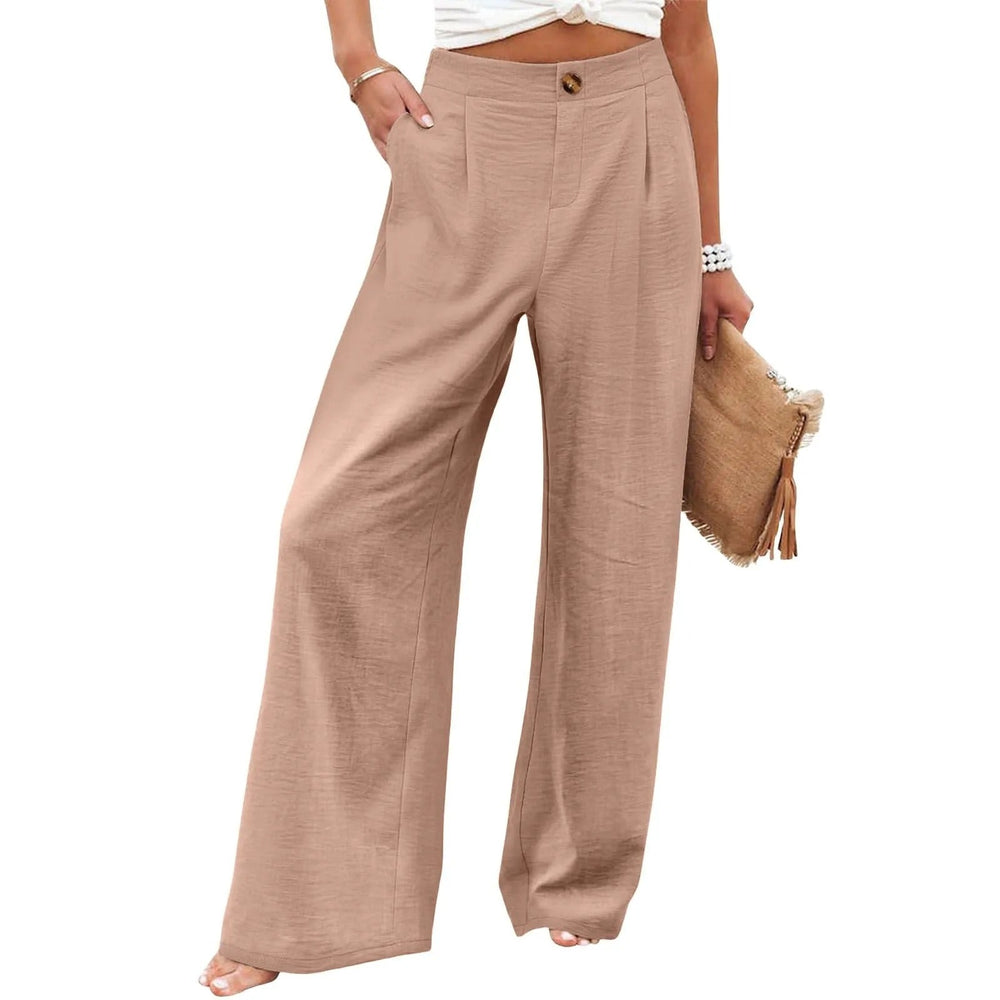 Miranda broek – moeiteloos comfort en chique stijl. Met wijde pijpen, een elastische taille en soepelvallend polyester biedt deze broek een flatterend silhouet en ultiem draagcomfort. Voorzien van functionele knoopzakken voor extra gemak. Perfect voor casual outfits, loungen of een stijlvolle dagelijkse look. Verkrijgbaar in diverse kleuren en prints, in maten S-2XL. Upgrade je garderobe met deze veelzijdige must-have. Bestel nu en ervaar stijl en gemak!