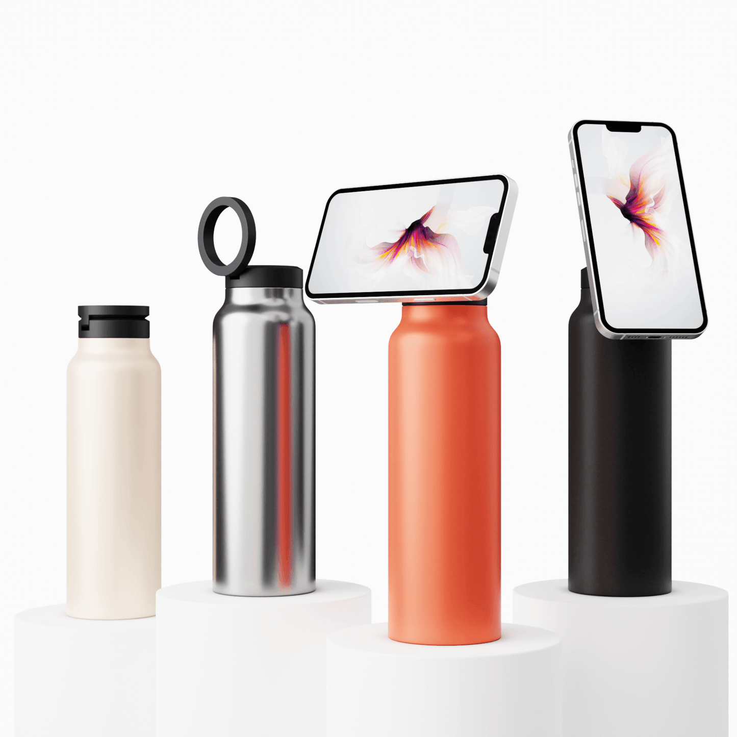 Magflask | RVS Drinkfles met MagSafe Telefoonhouder