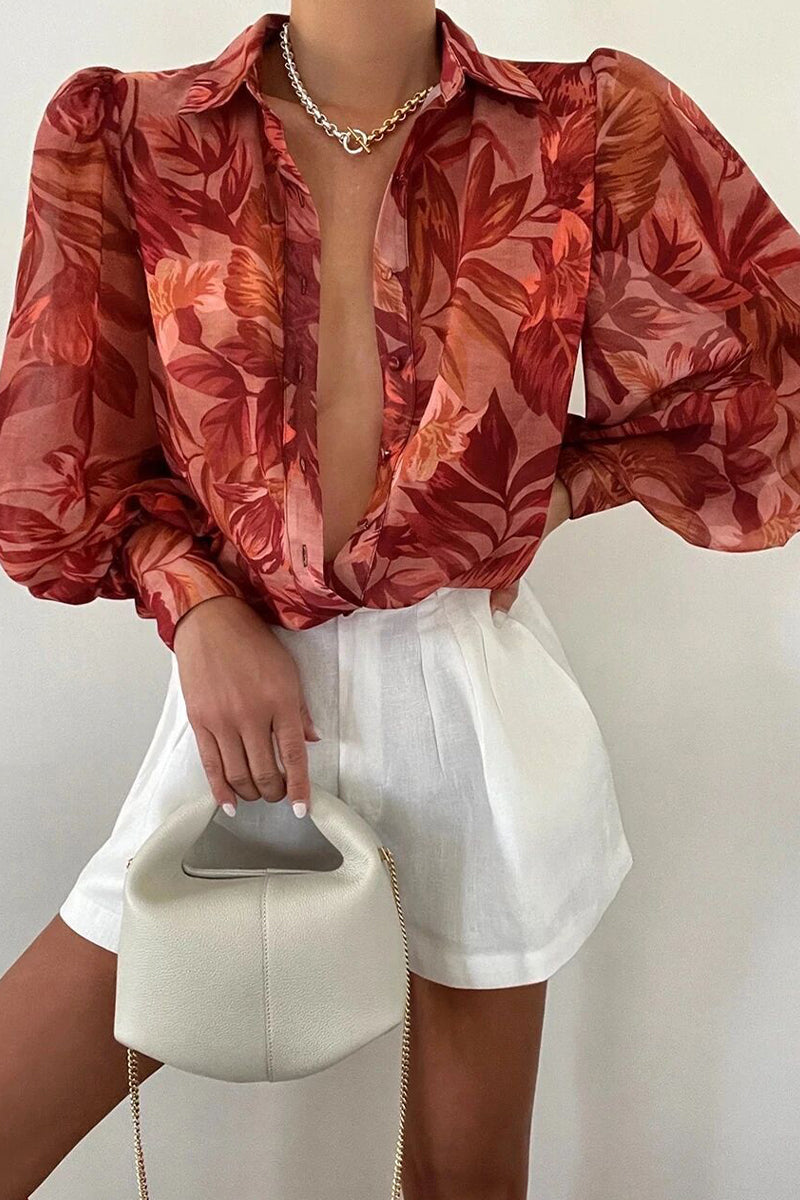 Jantine | Stijlvolle Blouse met Lampionmouwen