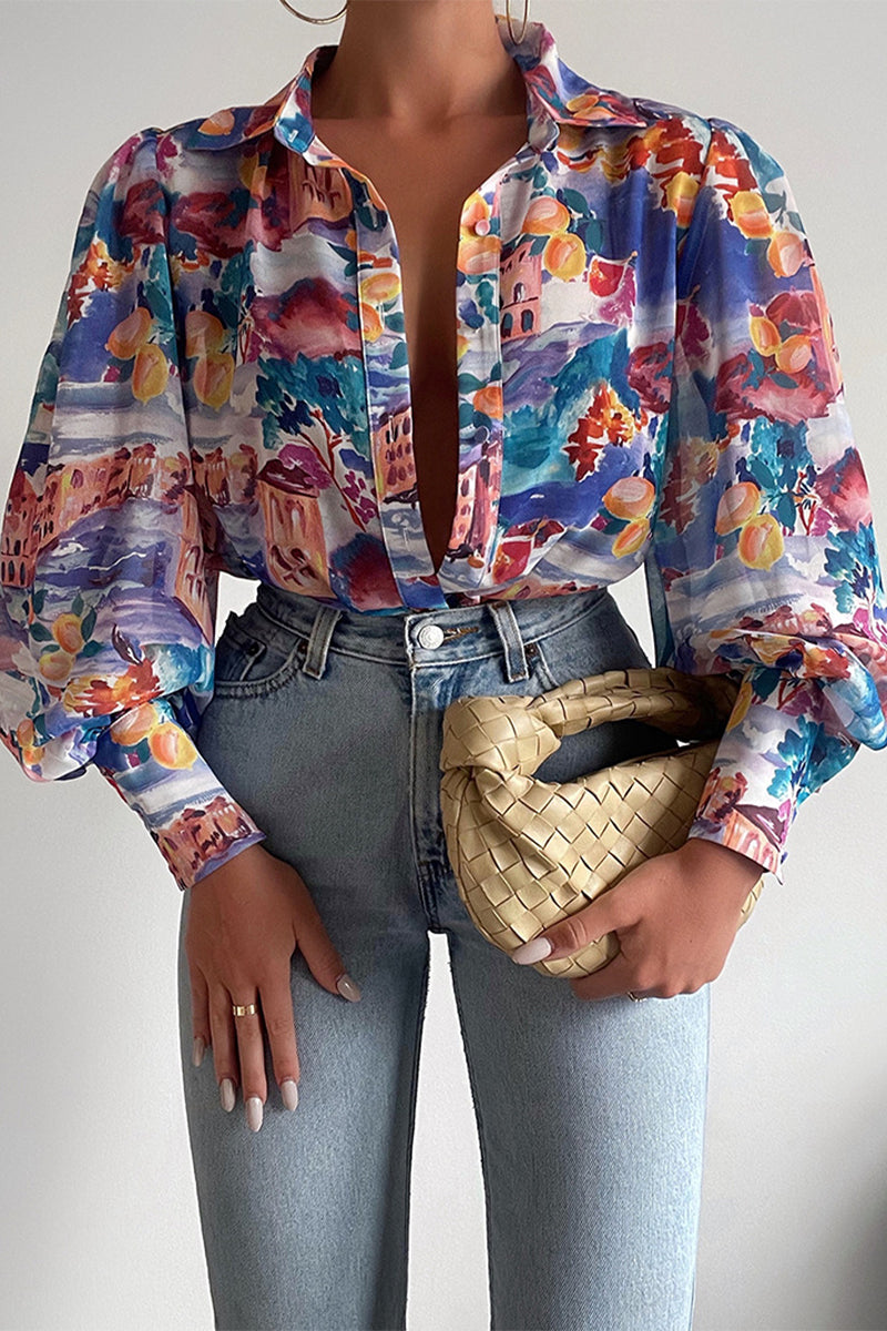 Jantine | Stijlvolle Blouse met Lampionmouwen