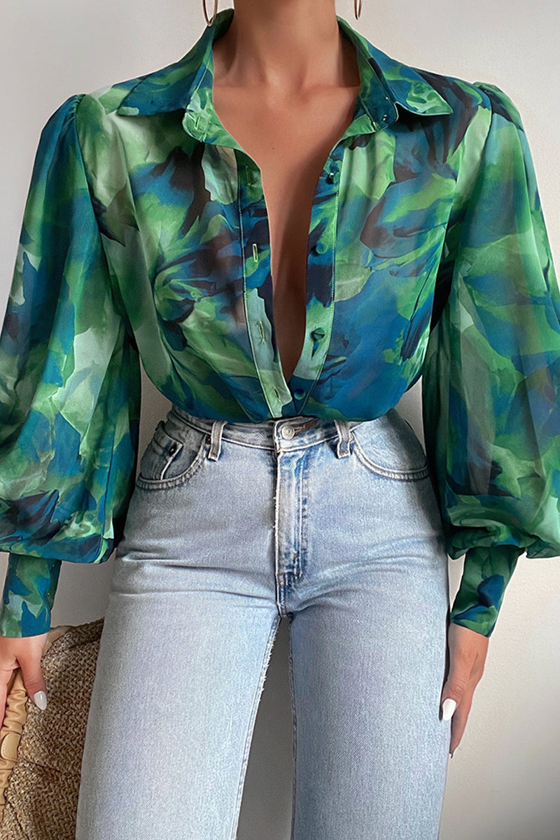 Jantine | Stijlvolle Blouse met Lampionmouwen