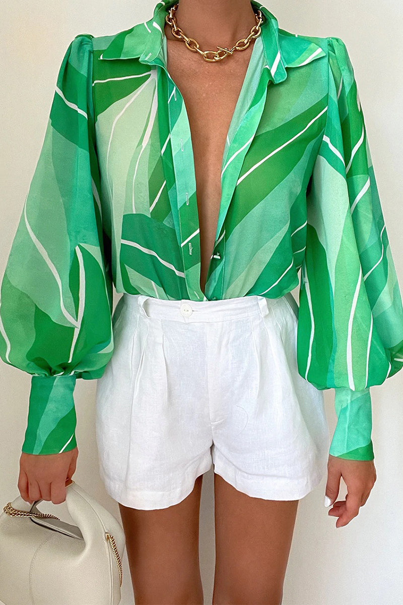 Jantine | Stijlvolle Blouse met Lampionmouwen