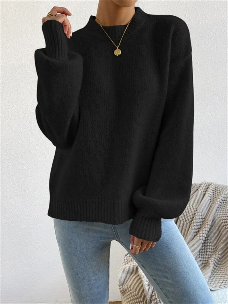 Maud - Minimalistische Herbstpullover mit langen Ärmeln für Frauen