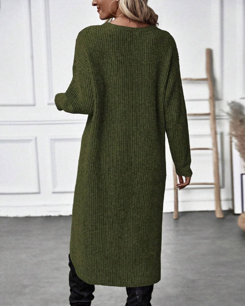 Masego trui jurk – moeiteloze stijl en warmte in één. Gemaakt van een zachte mix van acryl, spandex en polyester voor ultiem comfort. Het klassieke silhouet met een trendy onregelmatige zoom zorgt voor een flatterende pasvorm. Perfect voor casual en chique looks, combineer met sneakers of hakken. Verkrijgbaar in grijs, groen en zwart (maten XS-3XL). Must-have voor de koudere maanden. Bestel nu en ervaar de perfecte mix van stijl en comfort!