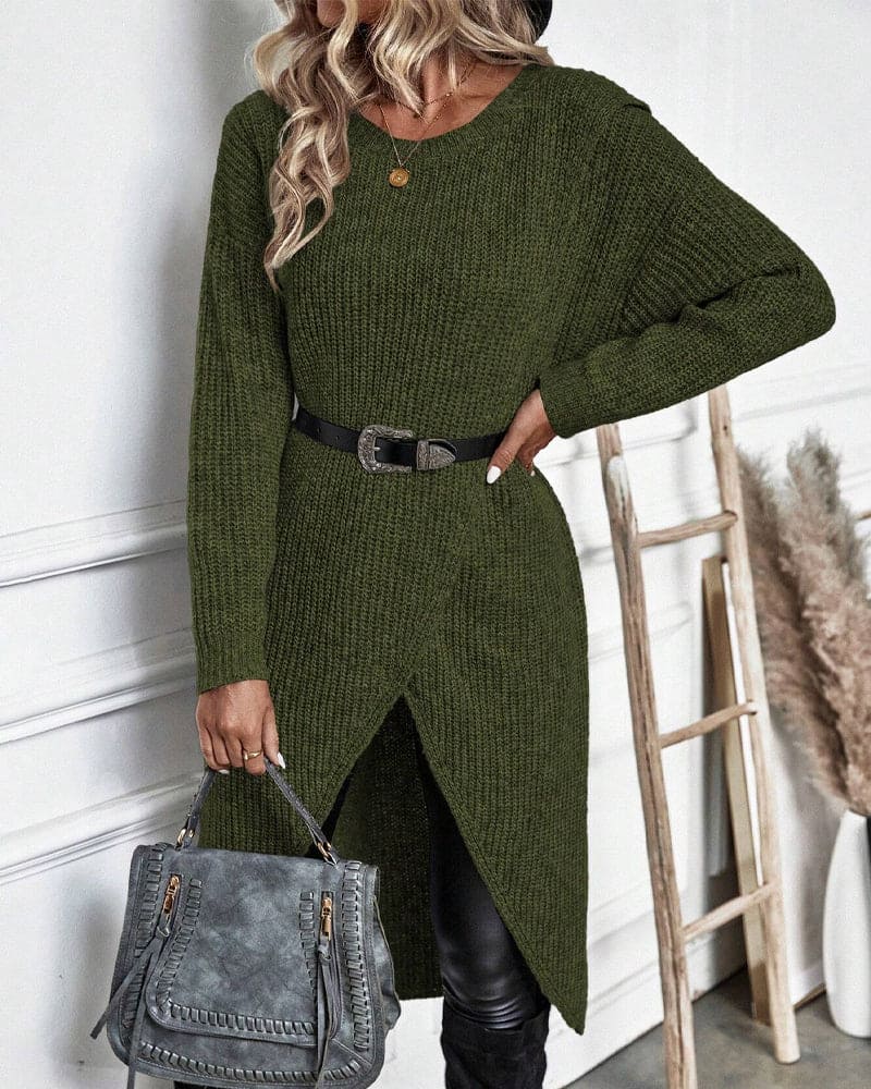 Masego trui jurk – moeiteloze stijl en warmte in één. Gemaakt van een zachte mix van acryl, spandex en polyester voor ultiem comfort. Het klassieke silhouet met een trendy onregelmatige zoom zorgt voor een flatterende pasvorm. Perfect voor casual en chique looks, combineer met sneakers of hakken. Verkrijgbaar in grijs, groen en zwart (maten XS-3XL). Must-have voor de koudere maanden. Bestel nu en ervaar de perfecte mix van stijl en comfort!