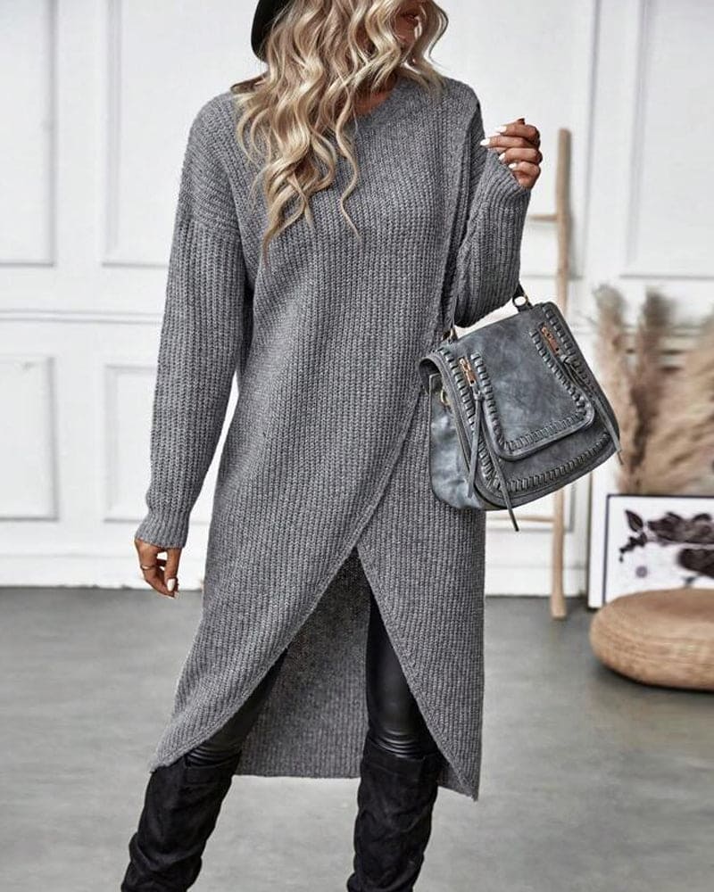 Masego trui jurk – moeiteloze stijl en warmte in één. Gemaakt van een zachte mix van acryl, spandex en polyester voor ultiem comfort. Het klassieke silhouet met een trendy onregelmatige zoom zorgt voor een flatterende pasvorm. Perfect voor casual en chique looks, combineer met sneakers of hakken. Verkrijgbaar in grijs, groen en zwart (maten XS-3XL). Must-have voor de koudere maanden. Bestel nu en ervaar de perfecte mix van stijl en comfort!