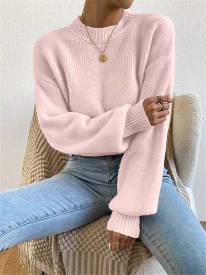 Maud - Minimalistische Herbstpullover mit langen Ärmeln für Frauen