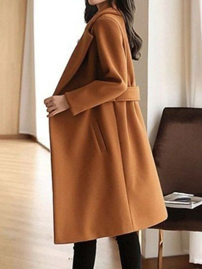 Odessa - Winter Wolmantel Met Riem voor Vrouwen