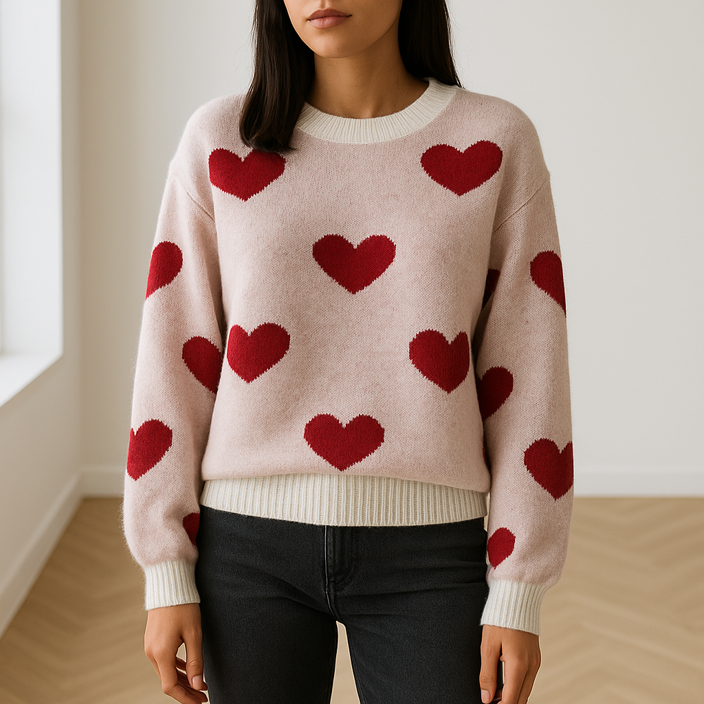 Zariah | Kuschelige Herzchen Pullover