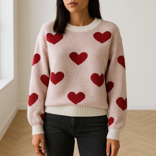 Zariah | Kuschelige Herzchen Pullover