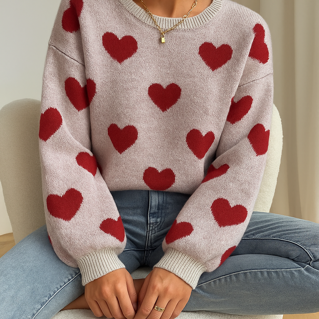 Zariah | Kuschelige Herzchen Pullover