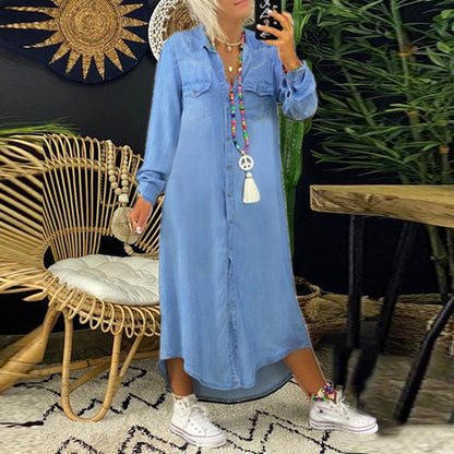 Leighton | Comfortabele denimjurk