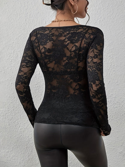 Liora | Elegante Herbst Spitze Bluse für Frauen