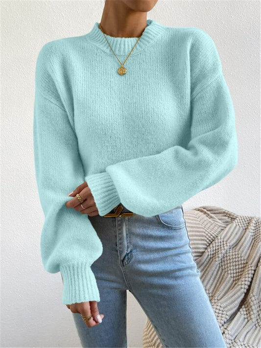 Maud - Minimalistische Herbstpullover mit langen Ärmeln für Frauen