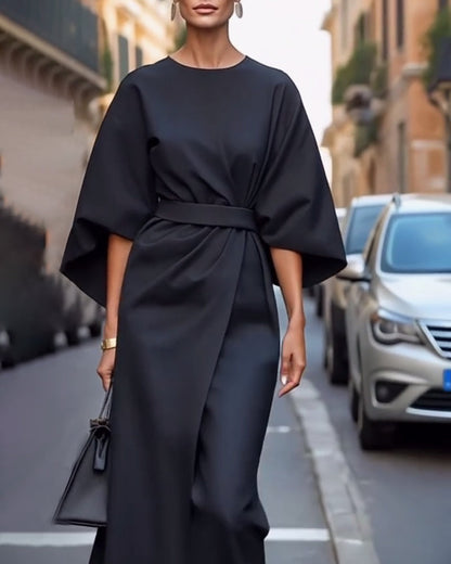 Ainsley | Tailliertes Kleid mit Laternenärmeln