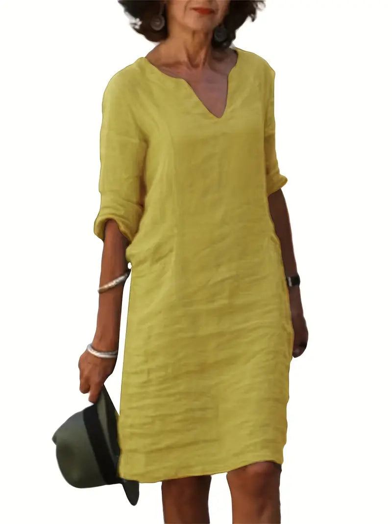 Caelina | casual jurk met 3/4 mouwen