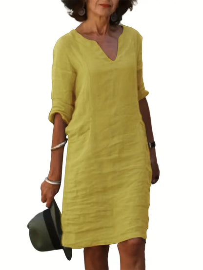 Caelina | casual jurk met 3/4 mouwen