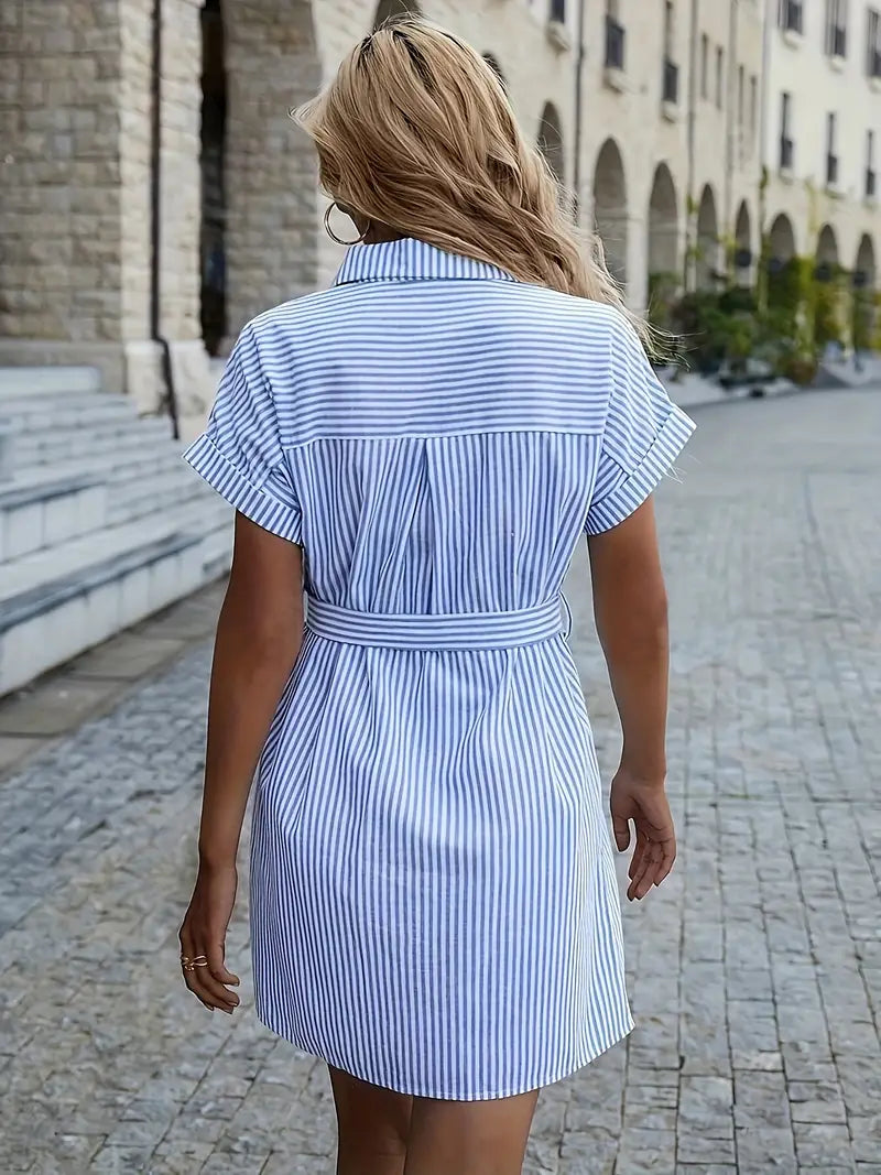 Indira - Gestreepte jurk voor Vrouwen