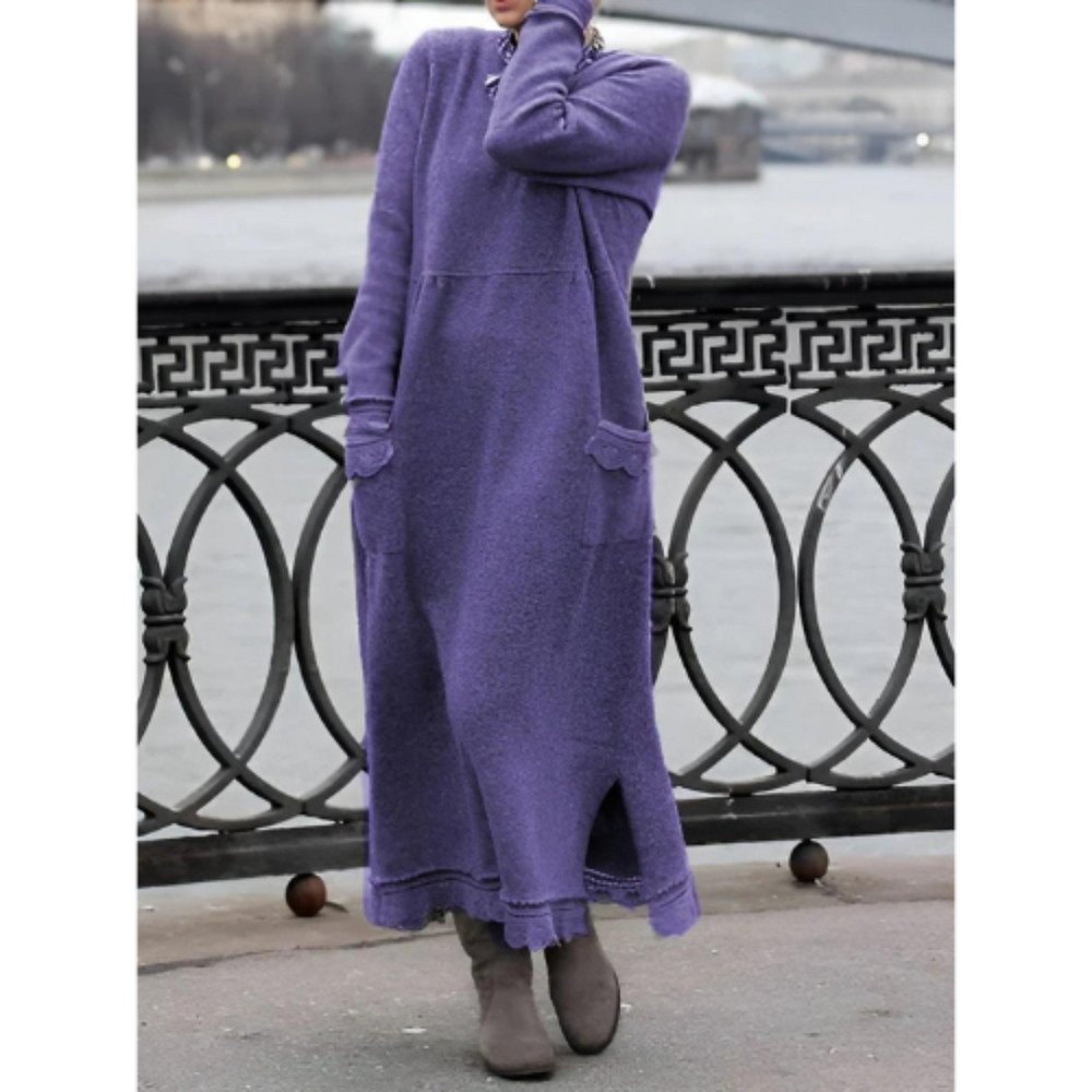 Noelle Winter Essential - Combineer warmte en stijl met Noelle, een elegant en comfortabel kledingstuk met een relaxte pasvorm en functionele zakken. Perfect voor casual uitstapjes en knusse dagen thuis. Verkrijgbaar in veelzijdige kleuren zoals donkergrijs, zwart, rood, legergroen, paars, donkerblauw en oranje, in maten S-4XL. Met een flatterend silhouet biedt Noelle de perfecte mix van comfort en stijl. Bestel nu en blijf warm en elegant tijdens het koude seizoen!