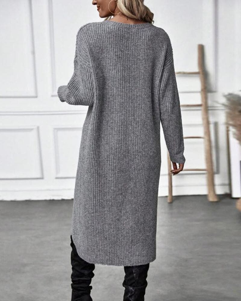 Masego trui jurk – moeiteloze stijl en warmte in één. Gemaakt van een zachte mix van acryl, spandex en polyester voor ultiem comfort. Het klassieke silhouet met een trendy onregelmatige zoom zorgt voor een flatterende pasvorm. Perfect voor casual en chique looks, combineer met sneakers of hakken. Verkrijgbaar in grijs, groen en zwart (maten XS-3XL). Must-have voor de koudere maanden. Bestel nu en ervaar de perfecte mix van stijl en comfort!