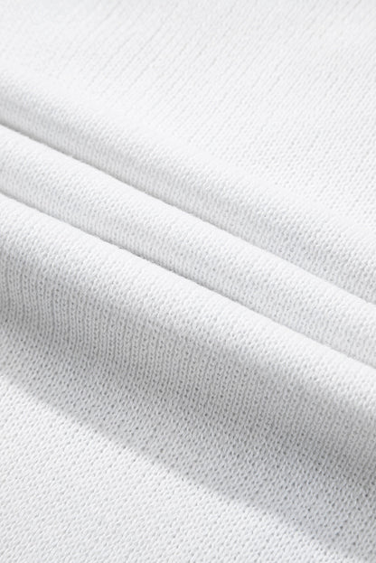 Monroe | Witte trui met rafelige details en pailletten