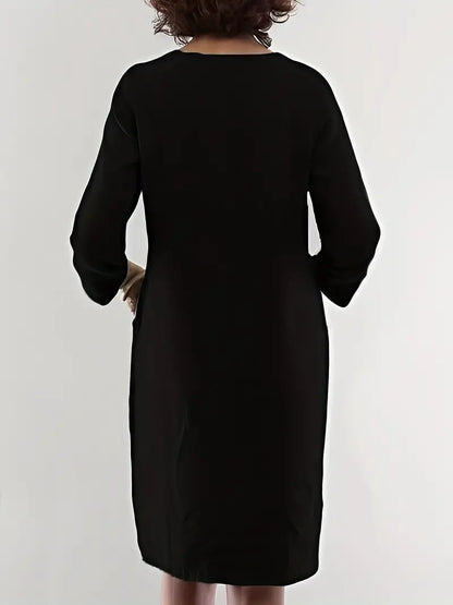 Caelina | casual jurk met 3/4 mouwen