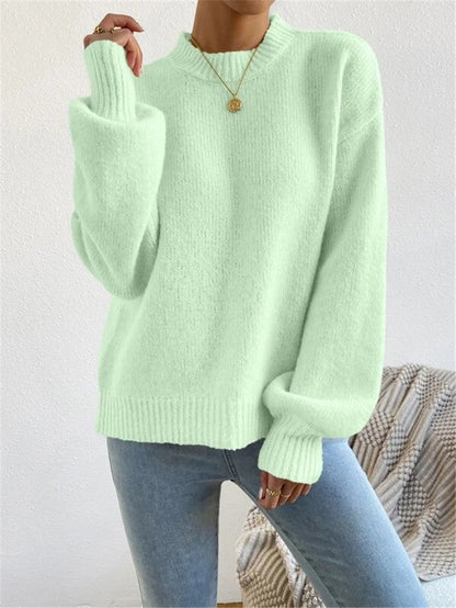 Maud - Minimalistische Herbstpullover mit langen Ärmeln für Frauen