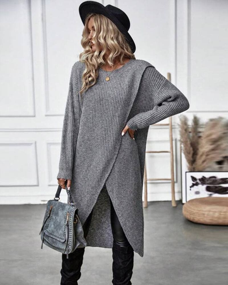 Masego trui jurk – moeiteloze stijl en warmte in één. Gemaakt van een zachte mix van acryl, spandex en polyester voor ultiem comfort. Het klassieke silhouet met een trendy onregelmatige zoom zorgt voor een flatterende pasvorm. Perfect voor casual en chique looks, combineer met sneakers of hakken. Verkrijgbaar in grijs, groen en zwart (maten XS-3XL). Must-have voor de koudere maanden. Bestel nu en ervaar de perfecte mix van stijl en comfort!