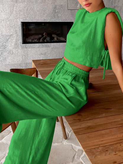 Nia - Moderne Tweedelige Set met Crop Top voor Vrouwen