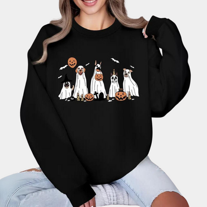 Marit | Halloween Pullover mit Hundeprint für Damen