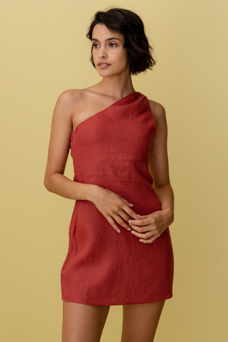 Maudy | Elegante en Comfortabele One-Shoulder Jurk voor Vrouwen