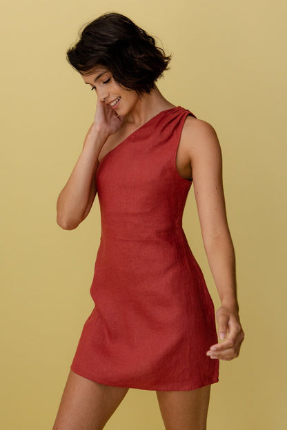 Maudy | Elegante en Comfortabele One-Shoulder Jurk voor Vrouwen