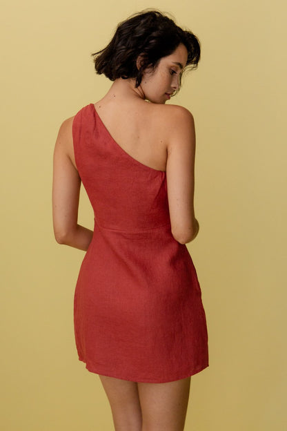 Maudy | Elegante en Comfortabele One-Shoulder Jurk voor Vrouwen