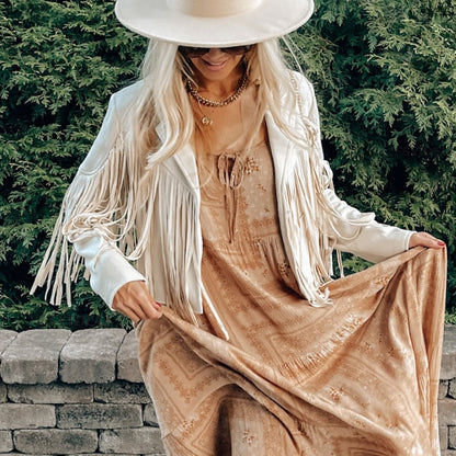 Thalina - Wildlederjacke mit Fransen