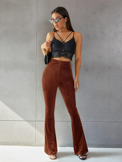 Aimy | Uitlopende Corduroy Broek voor Dames