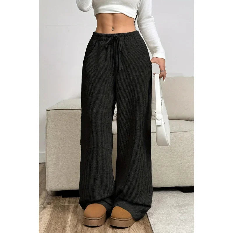 Damen trendige hoch taillierte Cordhose | entspannte Passform