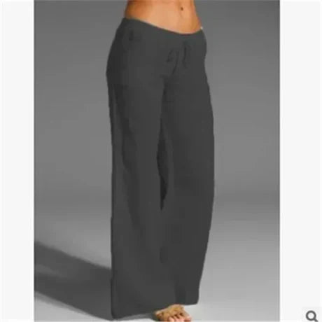 Kalina | Witte linnen broek