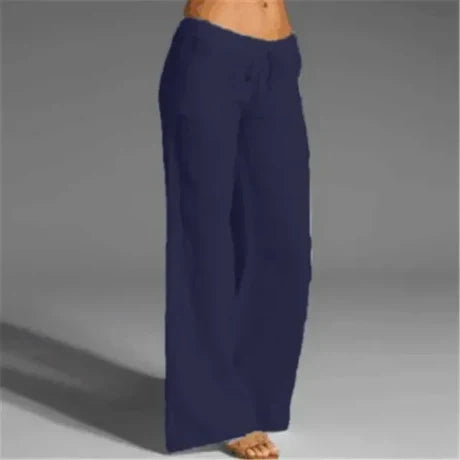 Kalina | Witte linnen broek