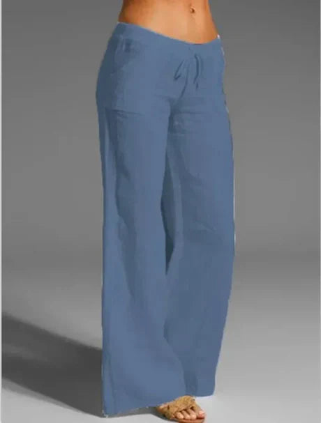 Kalina | Witte linnen broek
