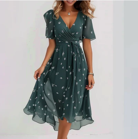 Harlow | Midi-bloemenjurk