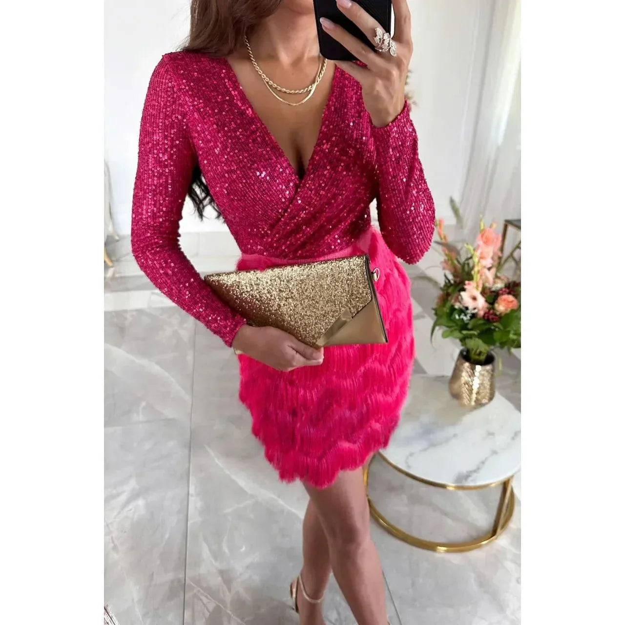 Emberly | Elegante Jurk met Pailletten