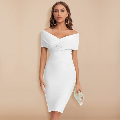 Astrid | Luxe Off-Shoulder Bodycon Jurk