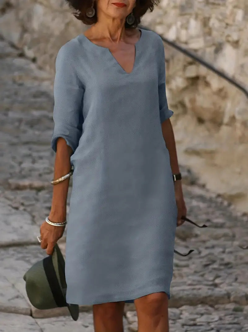 Caelina | casual jurk met 3/4 mouwen