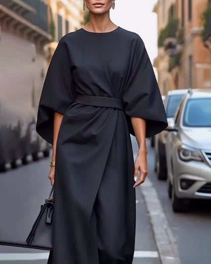Ainsley | Tailliertes Kleid mit Laternenärmeln