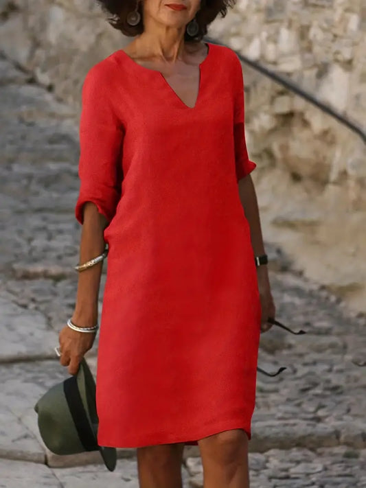 Caelina | casual jurk met 3/4 mouwen