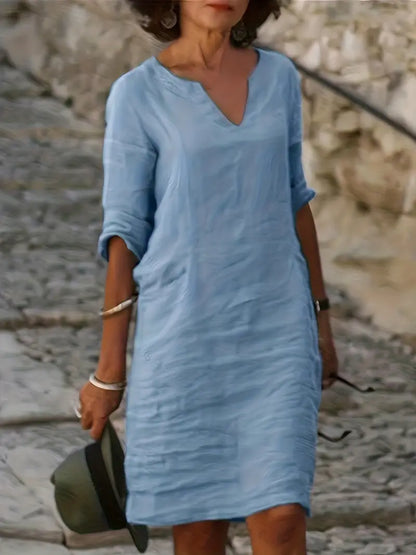 Caelina | casual jurk met 3/4 mouwen