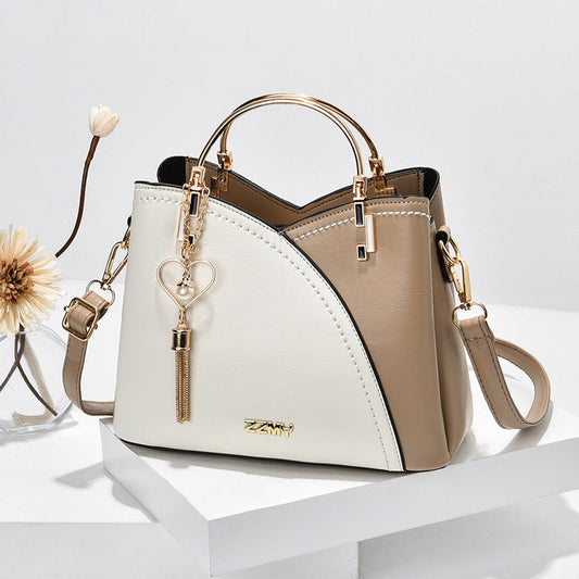 luxe leren trendy handtas/schoudertas 