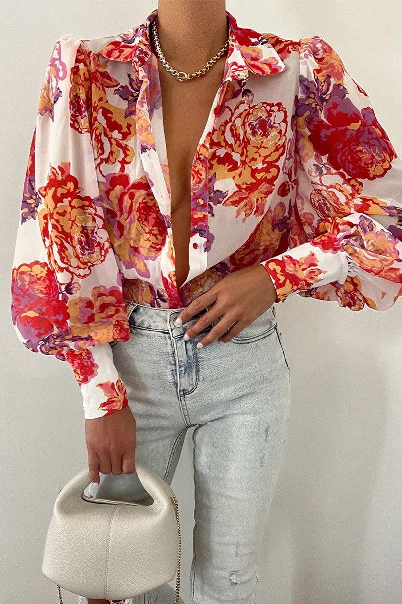 Jantine | Stijlvolle Blouse met Lampionmouwen