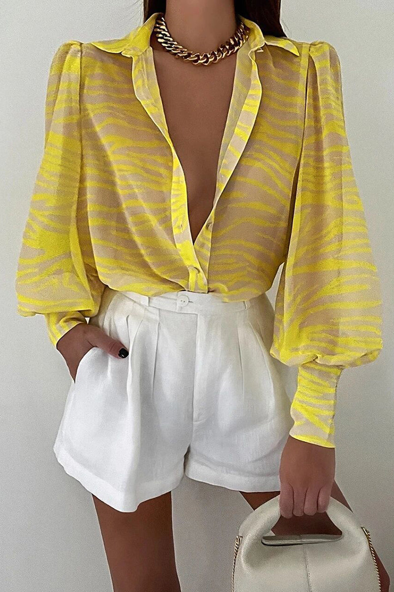 Jantine | Stijlvolle Blouse met Lampionmouwen