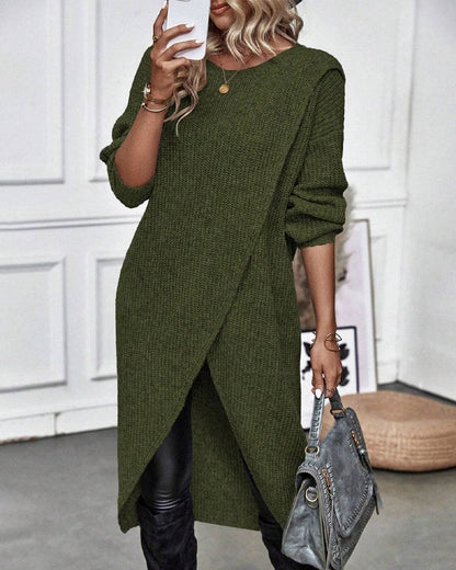 Masego trui jurk – moeiteloze stijl en warmte in één. Gemaakt van een zachte mix van acryl, spandex en polyester voor ultiem comfort. Het klassieke silhouet met een trendy onregelmatige zoom zorgt voor een flatterende pasvorm. Perfect voor casual en chique looks, combineer met sneakers of hakken. Verkrijgbaar in grijs, groen en zwart (maten XS-3XL). Must-have voor de koudere maanden. Bestel nu en ervaar de perfecte mix van stijl en comfort!